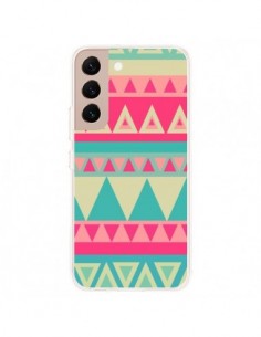 Coque Samsung Galaxy S22 Plus 5G Azteque Rose Vert -...