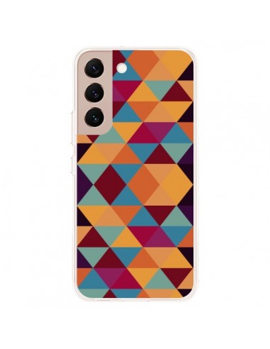 Coque Samsung Galaxy S22 Plus 5G Azteque Triangle Orange - Eleaxart