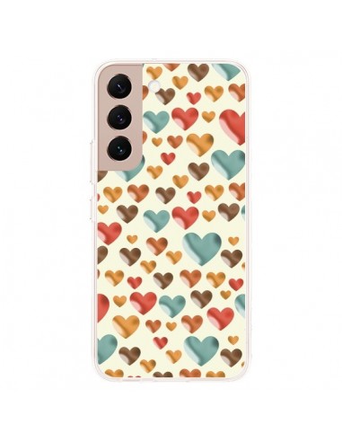 Coque Samsung Galaxy S22 Plus 5G Coeurs Colorés - Eleaxart