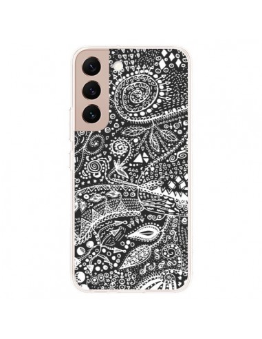 Coque Samsung Galaxy S22 Plus 5G Azteque Noir et Blanc - Eleaxart