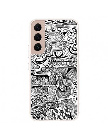 Coque Samsung Galaxy S22 Plus 5G Reflejo Reflet Noir et Blanc - Eleaxart