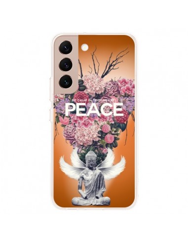 Coque Samsung Galaxy S22 Plus 5G Peace Fleurs Buddha - Eleaxart