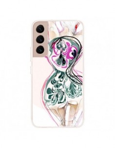 Coque Samsung Galaxy S22 Plus 5G Femme en fleurs -...
