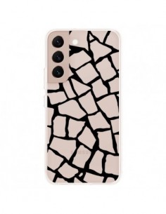 Coque Samsung Galaxy S22 Plus 5G Girafe Mosaïque Noir...