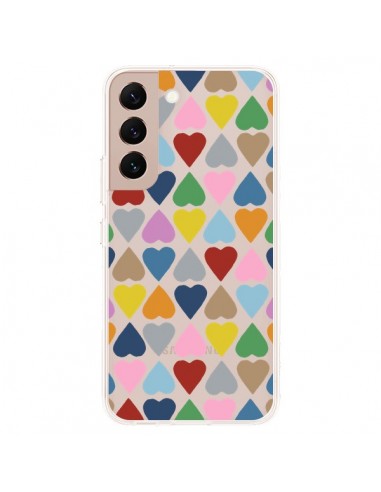 Coque Samsung Galaxy S22 Plus 5G Coeurs Heart Couleur Transparente - Project M