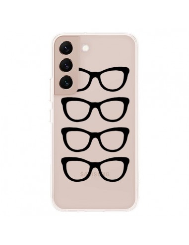 Coque Samsung Galaxy S22 Plus 5G Sunglasses Lunettes Soleil Noir Transparente - Project M