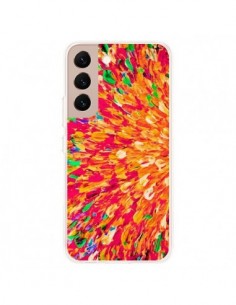 Coque Samsung Galaxy S22 Plus 5G Fleurs Oranges Neon...