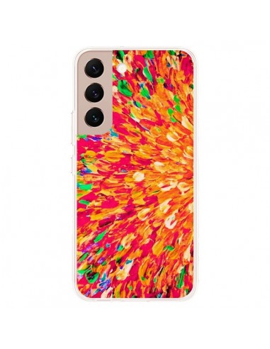 Coque Samsung Galaxy S22 Plus 5G Fleurs Oranges Neon Splash - Ebi Emporium