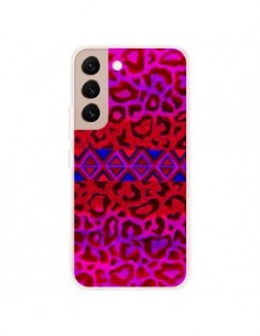 Coque Samsung Galaxy S22 Plus 5G Tribal Leopard Rouge -...