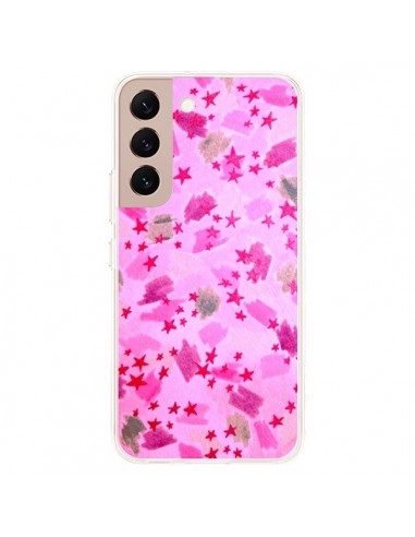 Coque Samsung Galaxy S22 Plus 5G Stars Etoiles Roses - Ebi Emporium