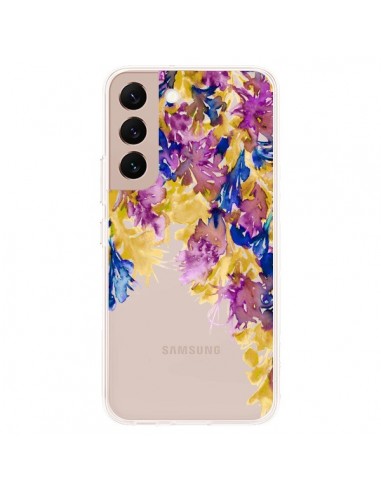 Coque Samsung Galaxy S22 Plus 5G Cascade Florale Transparente - Ebi Emporium