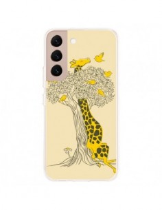 Coque Samsung Galaxy S22 Plus 5G Girafe Amis Oiseaux -...
