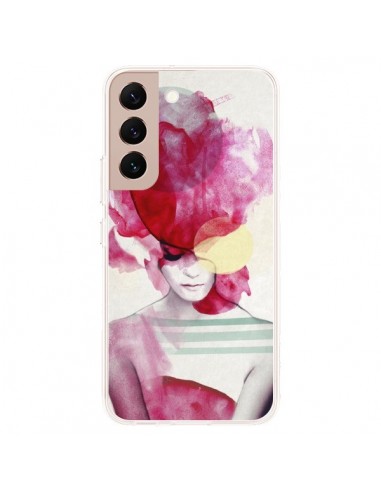 Coque Samsung Galaxy S22 Plus 5G Bright Pink Portrait Femme - Jenny Liz Rome