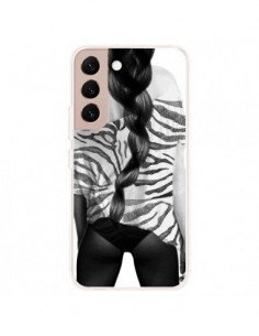 Coque Samsung Galaxy S22 Plus 5G Femme Zebre - Jenny Liz...