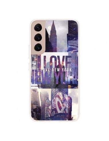 Coque Samsung Galaxy S22 Plus 5G I love New Yorck City violet - Javier Martinez