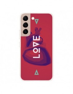 Coque Samsung Galaxy S22 Plus 5G Love Coeur Triangle...