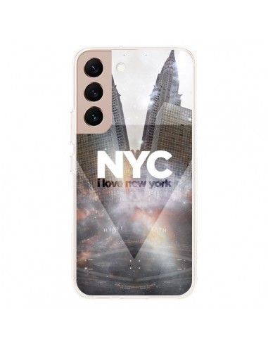 Coque Samsung Galaxy S22 Plus 5G I Love New York City Gris - Javier Martinez