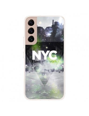 Coque Samsung Galaxy S22 Plus 5G I Love New York City Vert - Javier Martinez