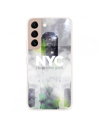 Coque Samsung Galaxy S22 Plus 5G I Love New York City Gris Vert - Javier Martinez