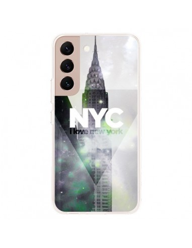 Coque Samsung Galaxy S22 Plus 5G I Love New York City Gris Violet Vert - Javier Martinez