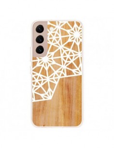 Coque Samsung Galaxy S22 Plus 5G Frozen Stars Etoile Bois...