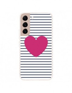 Coque Samsung Galaxy S22 Plus 5G Coeur Traits Marin -...