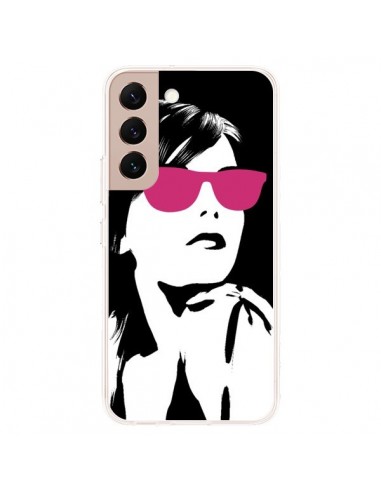 Coque Samsung Galaxy S22 Plus 5G Fille Lunettes Roses - Jonathan Perez