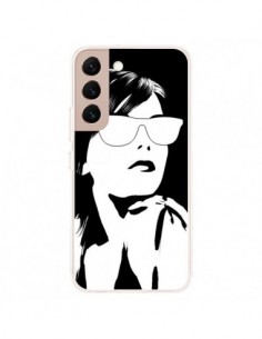 Coque Samsung Galaxy S22 Plus 5G Fille Lunettes Blanches...