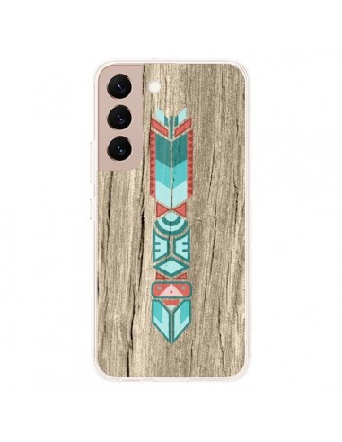 Coque Samsung Galaxy S22 Plus 5G Totem Tribal Azteque Bois Wood - Jonathan Perez