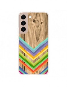 Coque Samsung Galaxy S22 Plus 5G Tribal Azteque Bois Wood...