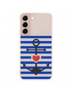 Coque Samsung Galaxy S22 Plus 5G Mariniere Ancre Marin...