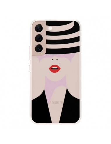 Coque Samsung Galaxy S22 Plus 5G Femme Chapeau Hat Lady Transparente - Dricia Do