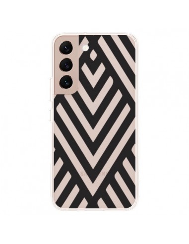 Coque Samsung Galaxy S22 Plus 5G Geometric Azteque Noir Transparente - Dricia Do