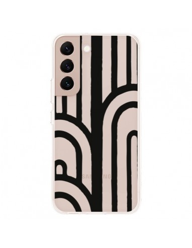 Coque Samsung Galaxy S22 Plus 5G Geometric Noir Transparente - Dricia Do