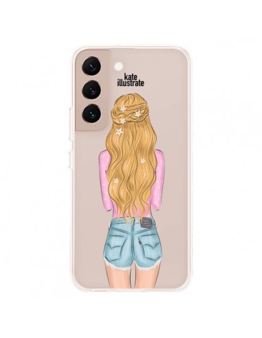 Coque Samsung Galaxy S22 Plus 5G Blonde Don't Care Transparente - kateillustrate