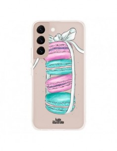 Coque Samsung Galaxy S22 Plus 5G Macarons Pink Mint Rose...