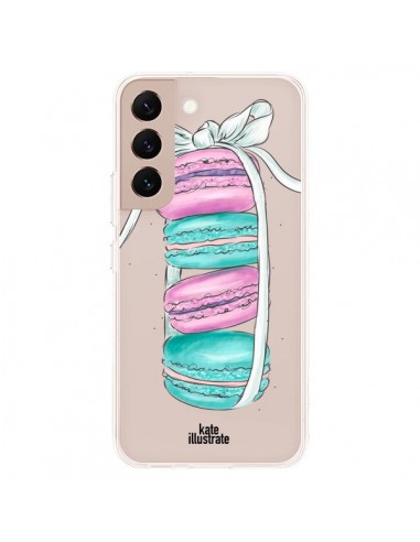 Coque Samsung Galaxy S22 Plus 5G Macarons Pink Mint Rose Transparente - kateillustrate