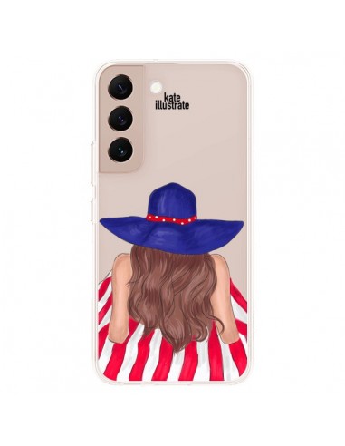 Coque Samsung Galaxy S22 Plus 5G Beah Girl Fille Plage Transparente - kateillustrate