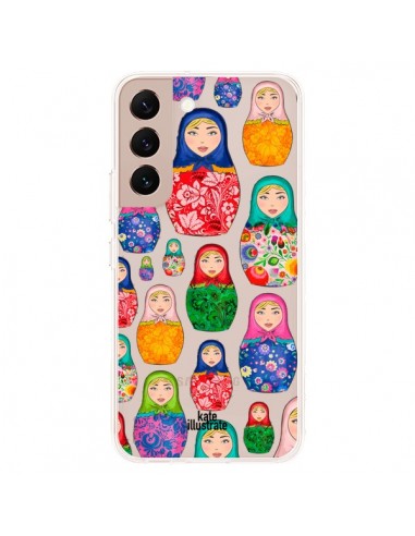 Coque Samsung Galaxy S22 Plus 5G Matryoshka Dolls Poupées Russes Transparente - kateillustrate