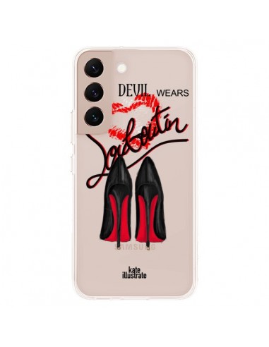 Coque Samsung Galaxy S22 Plus 5G The Devil Wears Shoes Demon Chaussures Transparente - kateillustrate