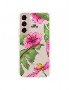 Coque Samsung Galaxy S22 Plus 5G Tropical Leaves Fleurs...