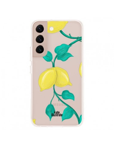 Coque Samsung Galaxy S22 Plus 5G Lemons Citrons Transparente - kateillustrate