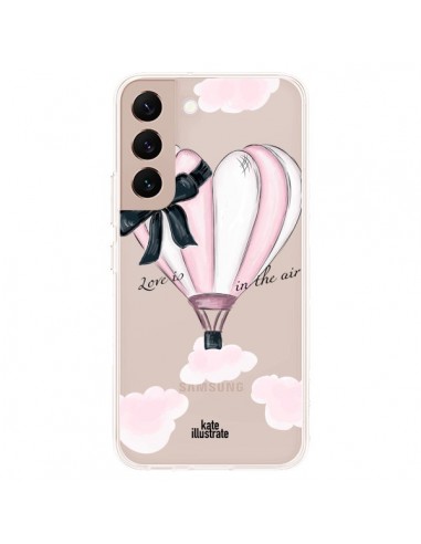 Coque Samsung Galaxy S22 Plus 5G Love is in the Air Love Montgolfier Transparente - kateillustrate