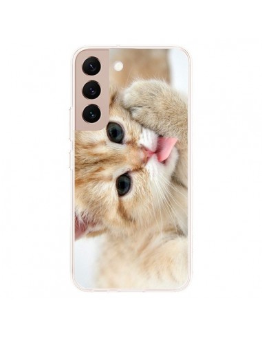 Coque Samsung Galaxy S22 Plus 5G Chat Cat Tongue - Laetitia