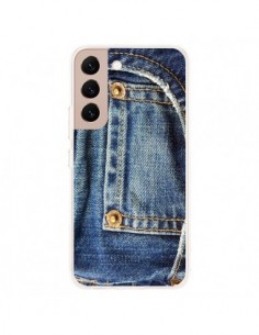 Coque Samsung Galaxy S22 Plus 5G Jean Bleu Vintage -...