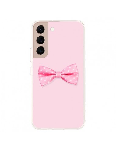 Coque Samsung Galaxy S22 Plus 5G Noeud Papillon Rose Girly Bow Tie - Laetitia