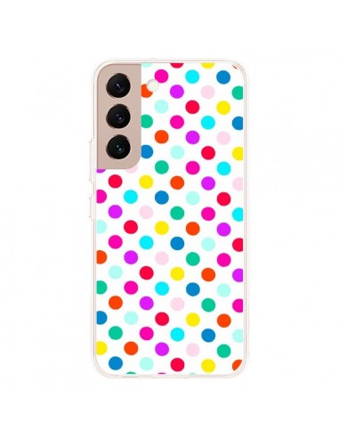 Coque Samsung Galaxy S22 Plus 5G Pois Multicolores - Laetitia