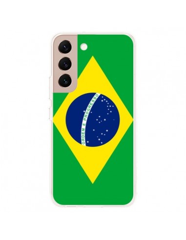 Coque Samsung Galaxy S22 Plus 5G Drapeau Brésil Brésilien - Laetitia
