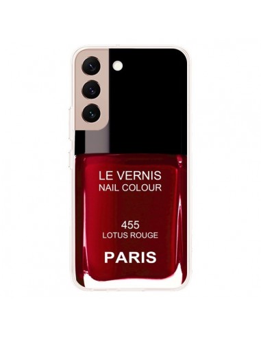 Coque Samsung Galaxy S22 Plus 5G Vernis Paris Lotus Rouge - Laetitia