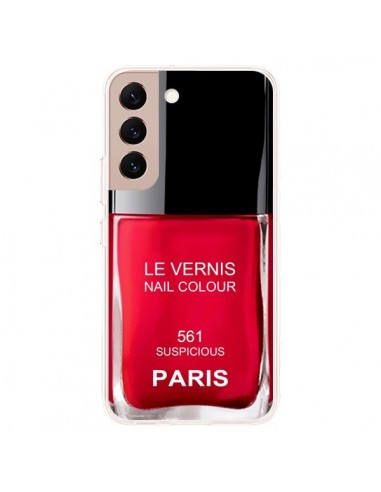 Coque Samsung Galaxy S22 Plus 5G Vernis Paris Suspicious Rouge - Laetitia